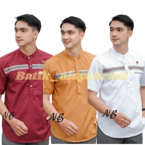Baju Koko Kurta FF Baju Koko Pria lengan pendek Koko Kurta FF Baju Koko Terbaru