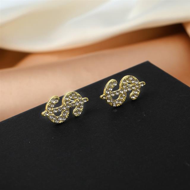 Sterling silver jarum Korea kecantikan simbol temperamen anting-anting Internet baru trendi penuh pe