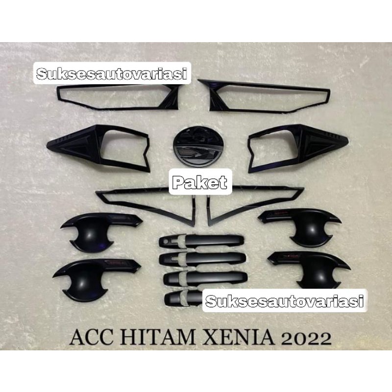 Paket lengkap aksesoris all new xenia 2022  black doff