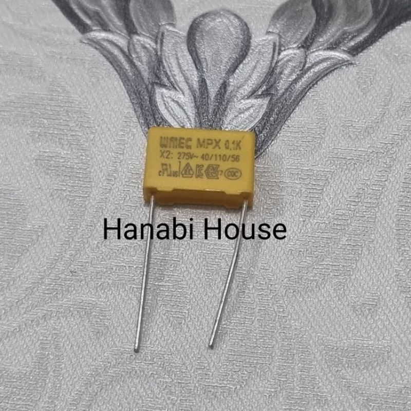 Kapasitor MKT 104 0.1uf - 224 0.22uf / 275V Kuning Kotak Capasitor