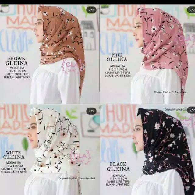 SOLO HIJAB GROSIR MOTIF GLIENA SEGI EMPAT SQUARE TITANIUM MAXMARA// Jilbab segi empat