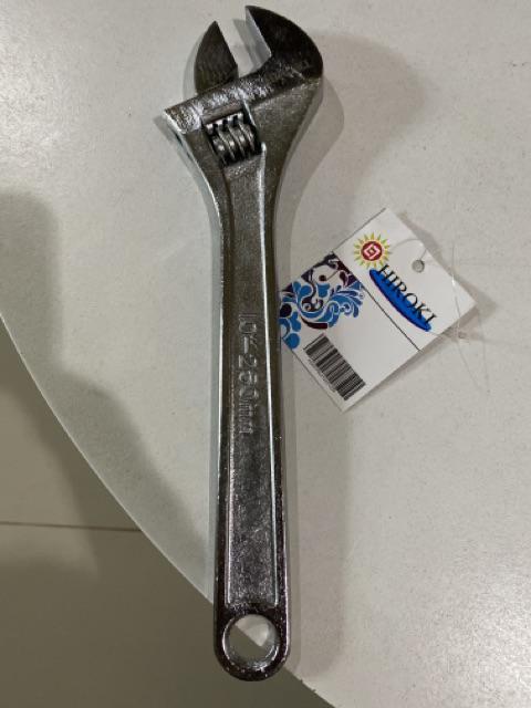 Hiroki Kunci Inggris 10 Inch Heavy Duty Buka Baut Mur Bengkel Industri Adjustable Wrench Key Open Up