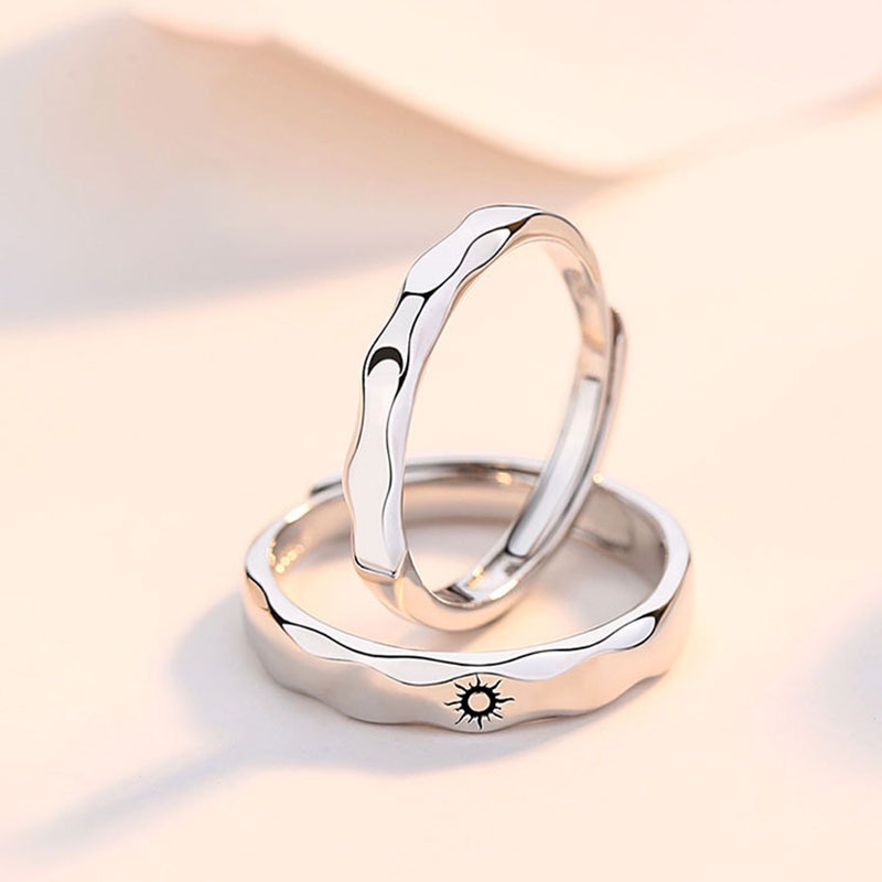 Cincin Berlian Bahan Stainless Steel 925 Dapat Disesuaikan Untuk Pria Dan Wanita