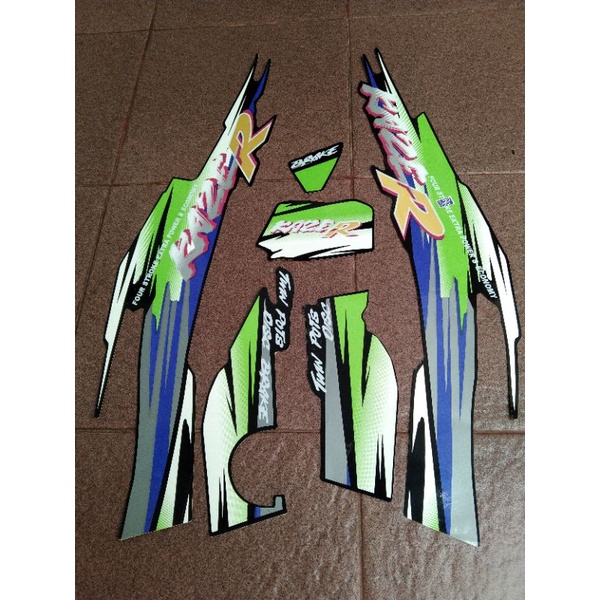 striping sticker stiker lis body  kawasaki Kaze r 97