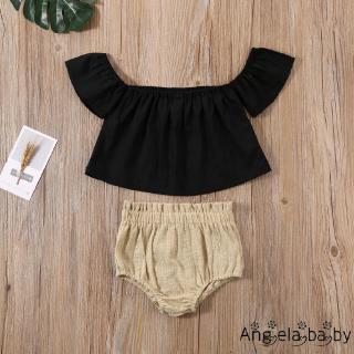 Set Blus Off Shoulder Sabrina Celana  Pendek  Bayi  Anak 