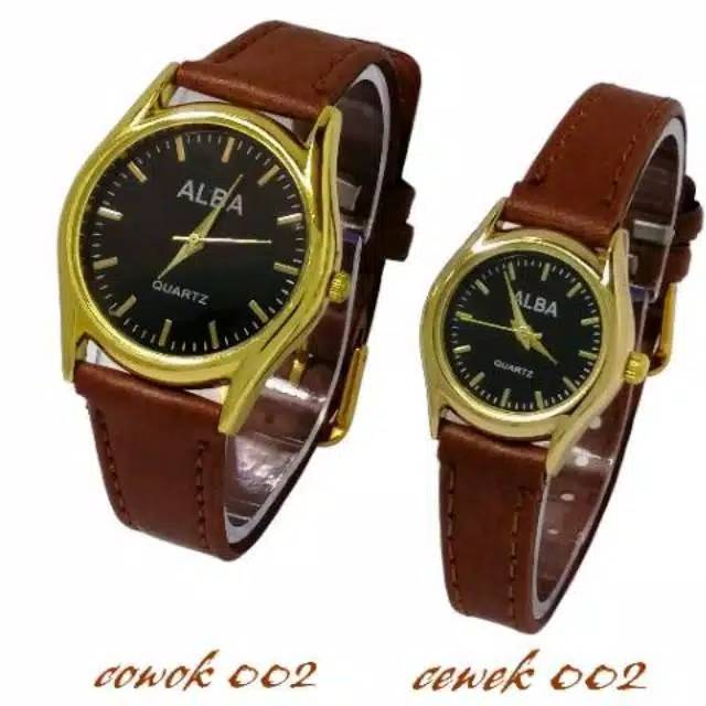 Jam Tangan Couple Alba Cewe Cowo Fashion