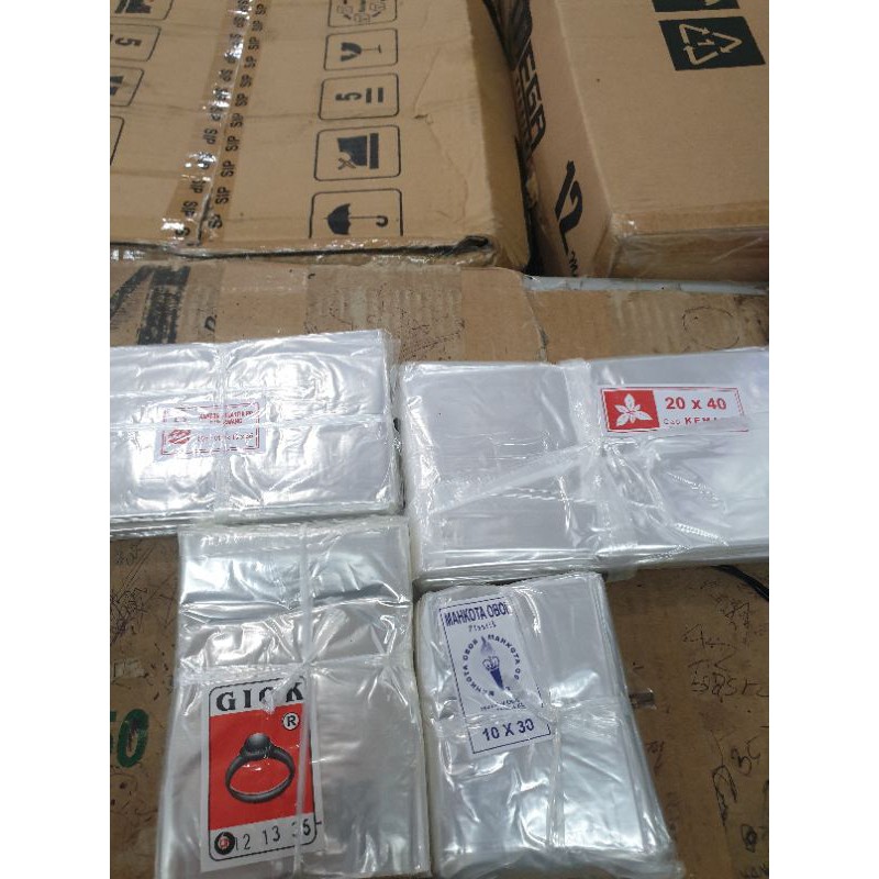 Plastik PP Tipis Bening untuk Tahu, Tersedia Ukuran 10x30, 13x35, 15x35, 20x40 cm, Dijual per Ikat