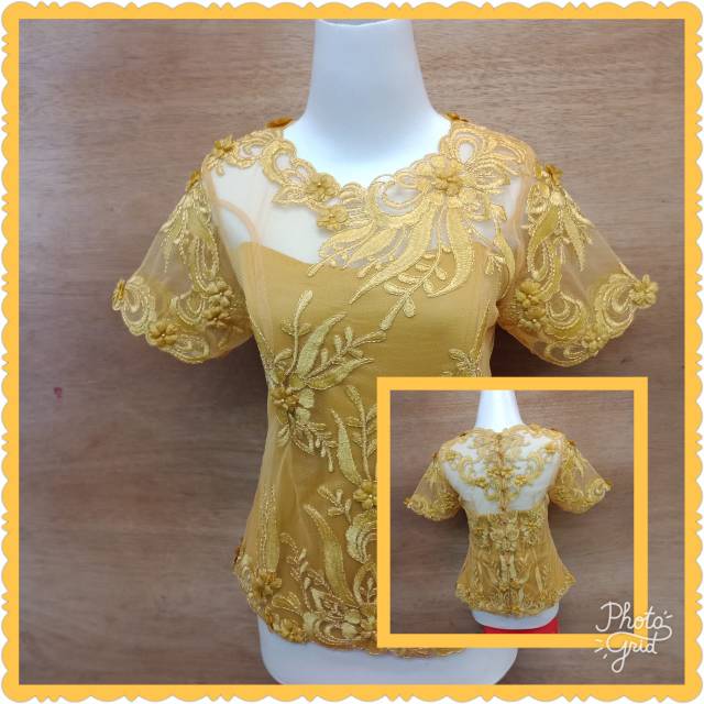 Kebaya tulle lengan pendek