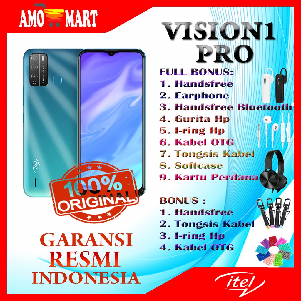 HP BARU INFINIX iTEL VISION1 PRO RAM 2/32GB & 3/32GB NEW 100% ORI GRS RESMI INDONESIA TERMURAH