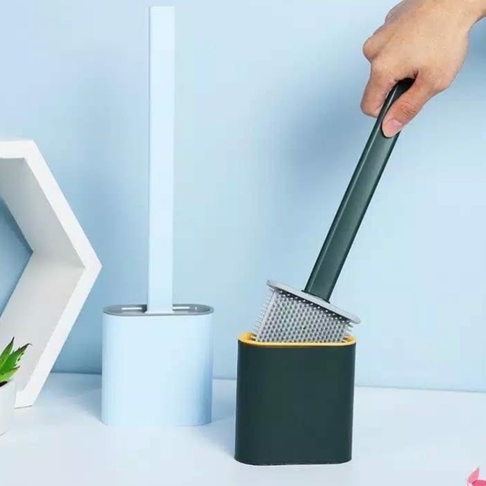 Brush Toilet Sikat WC Silikon- Elastis Pembersih WC V2