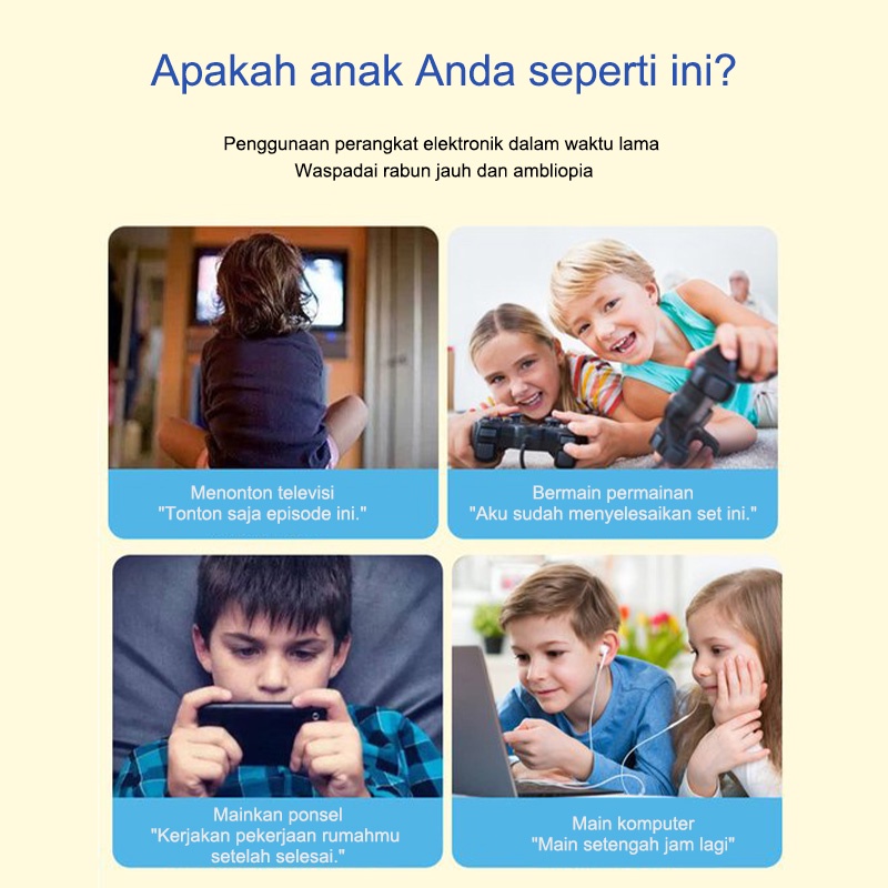 COD❤️ Kacamata Anti Cahaya Biru Untuk Anak-anak Kaca mata Bingkai Dua Warna Unisex Datar Anak Laki-laki Perempuan Aksesori Impor Fashion Murah Ready Stock