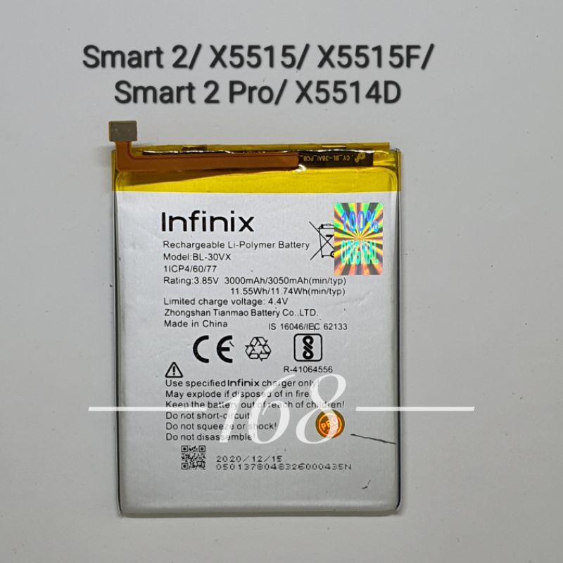 Baterai Batre Infinix BL30VX Smart 2 X5515 X5515F Smart 2 Pro X5514D Batere Battery Infinix BL-30VX Original