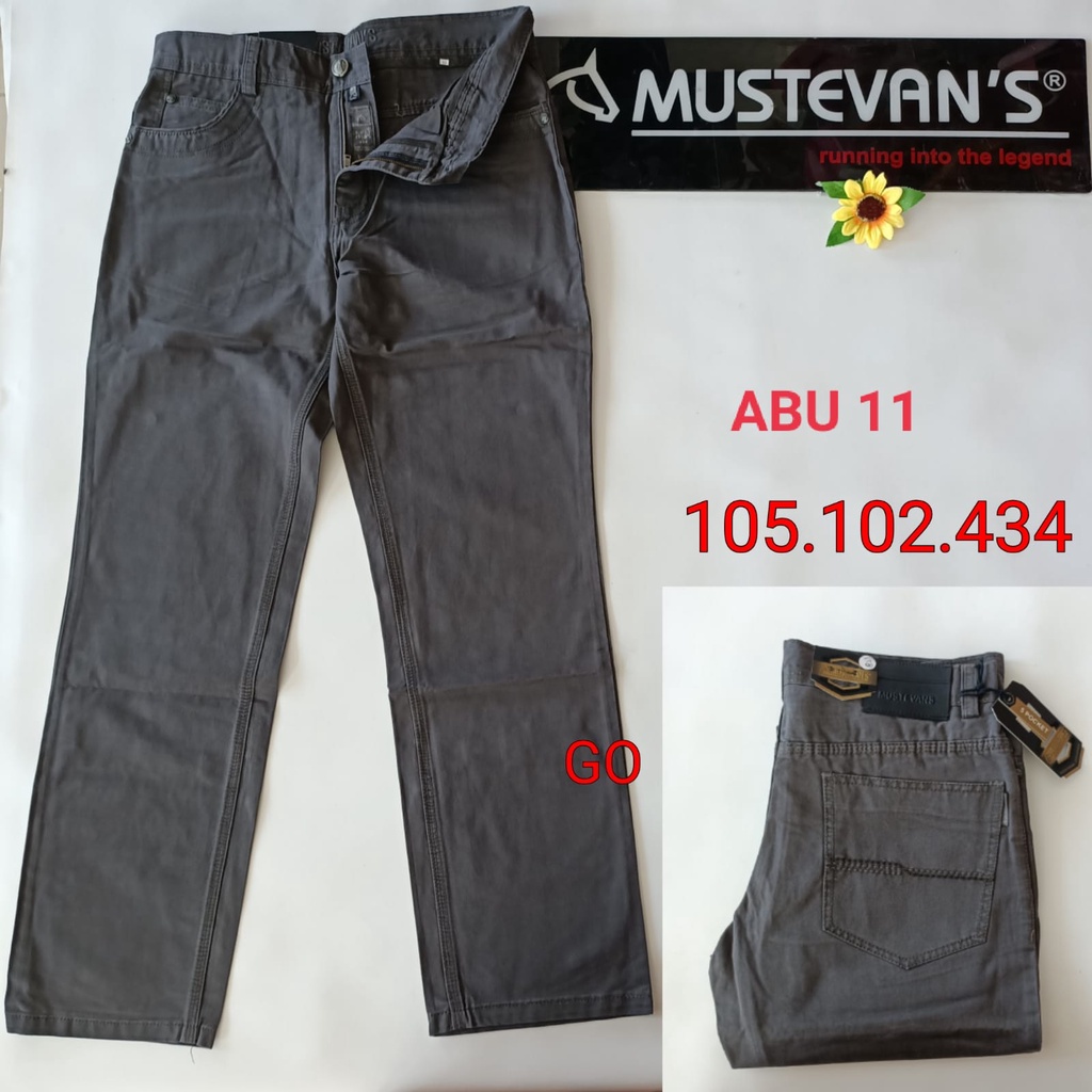 gof 33-38/3  MUSTEVANS CELANA POCKET Panjang Pria (Harga Promosi) Celana Casual Panjang Bahan Chinos Semi Import Halus