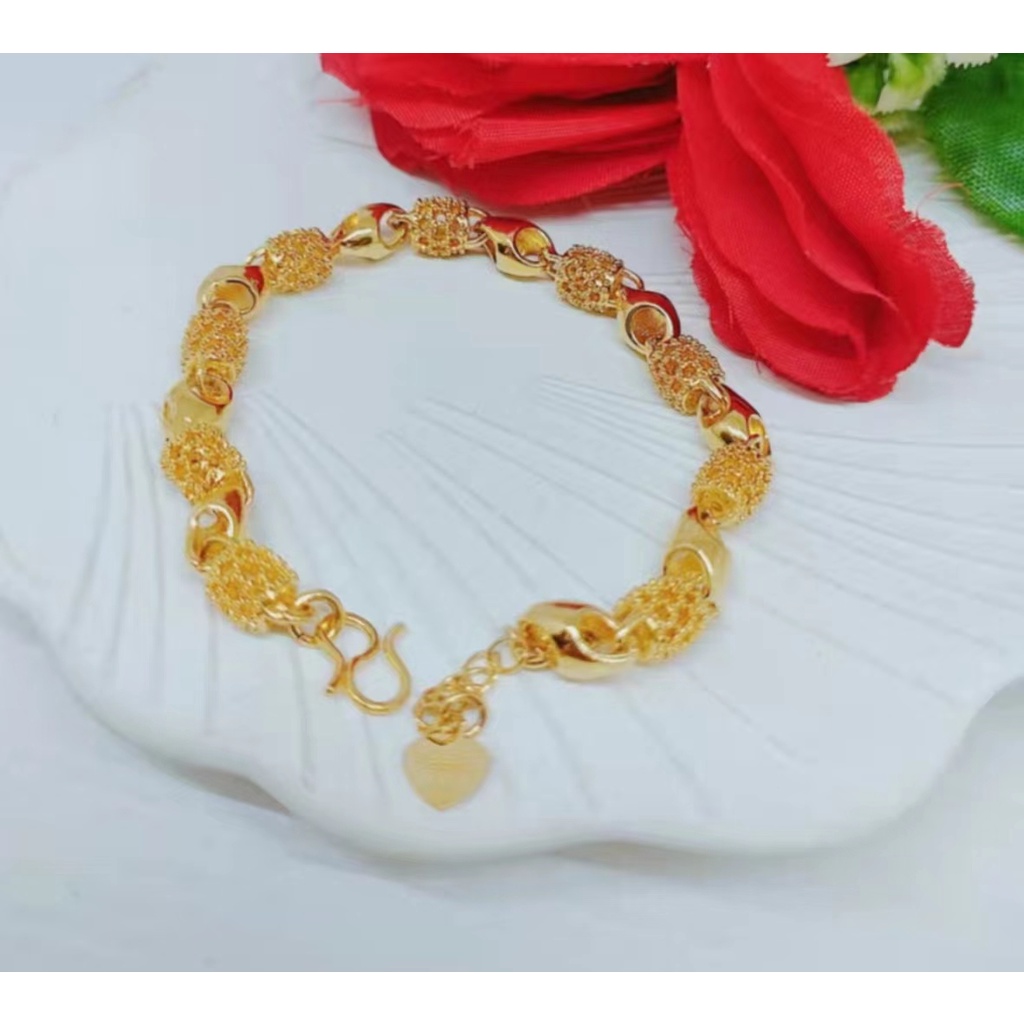 Gelang xuping Lapis Emas 24K Perhiasan Fashion W05