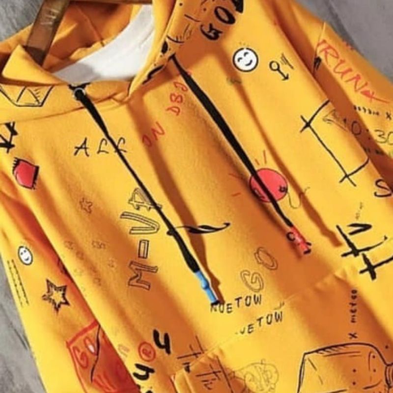 Hoodie motif tulisan china