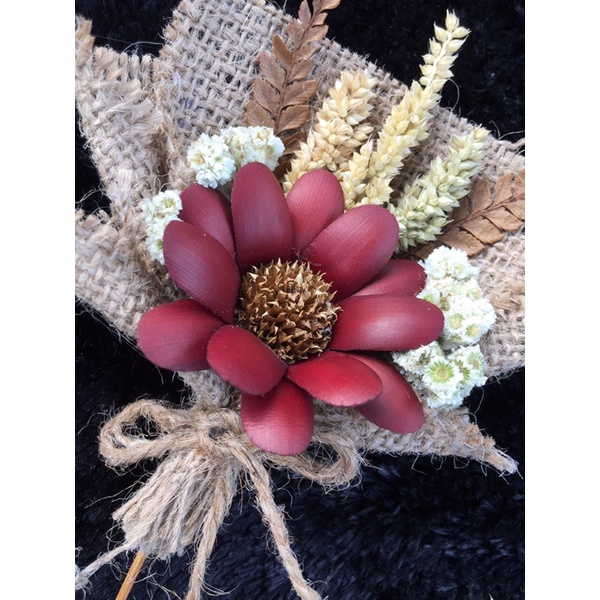 Bucket bunga klobot kering / buket bunga klobot kering kecil