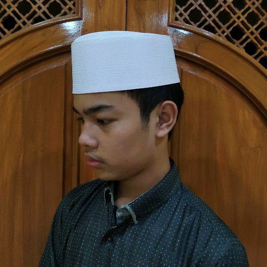 Peci Batok Putih Tinggi 9cm- Peci Haji Putih Polos