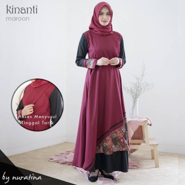 Kinanti Nursing Dress Baju Menyusui by Nuratina