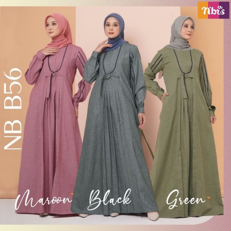 SALE  GAMIS POLOS TERLARIS NIBRAS NB-B56 GAMIS BAHAN PERSIVA NIBRAS ORIGINAL