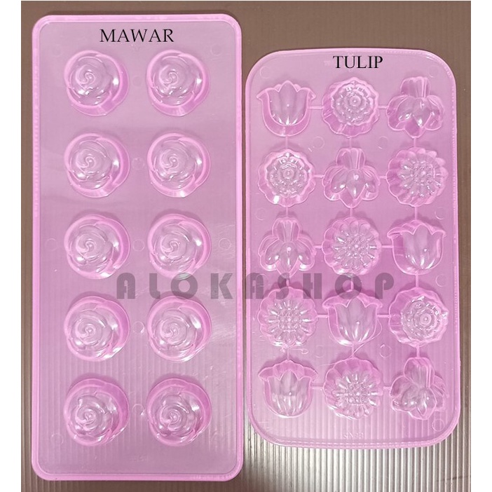 Cetakan Mawar dan Tulip Mini/Cetakan agar,coklat,puding