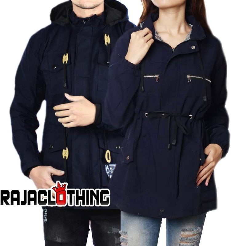 JAKET PARKA POLOS PRIA WANITA - JAKET COUPLE PARKA - JAKET PARKA PASANGAN ( HARGA SEPASANG )