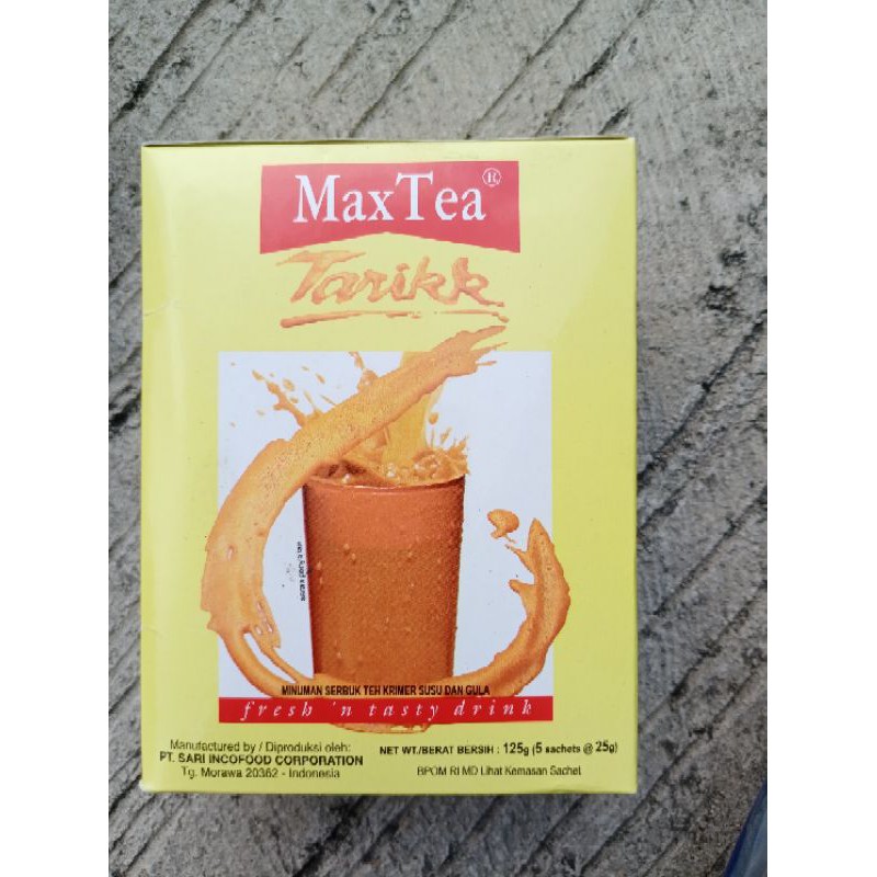 Indocafe Maxtea Tarikk Teh Tarikk 1 sachet @ 25gr