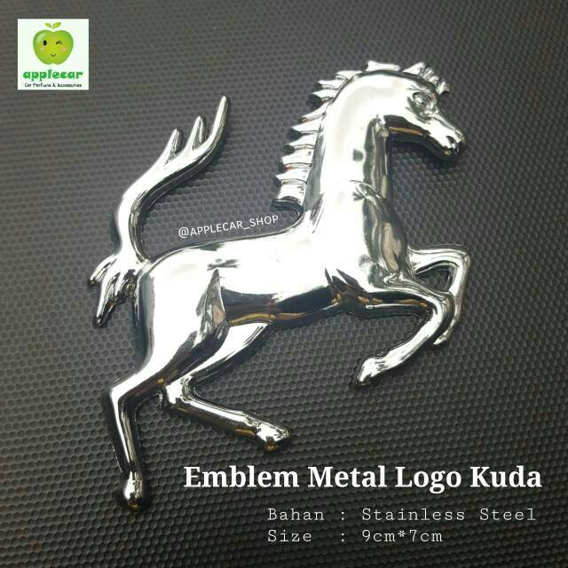 Emblem Stiker Logo Kuda 3D Metal