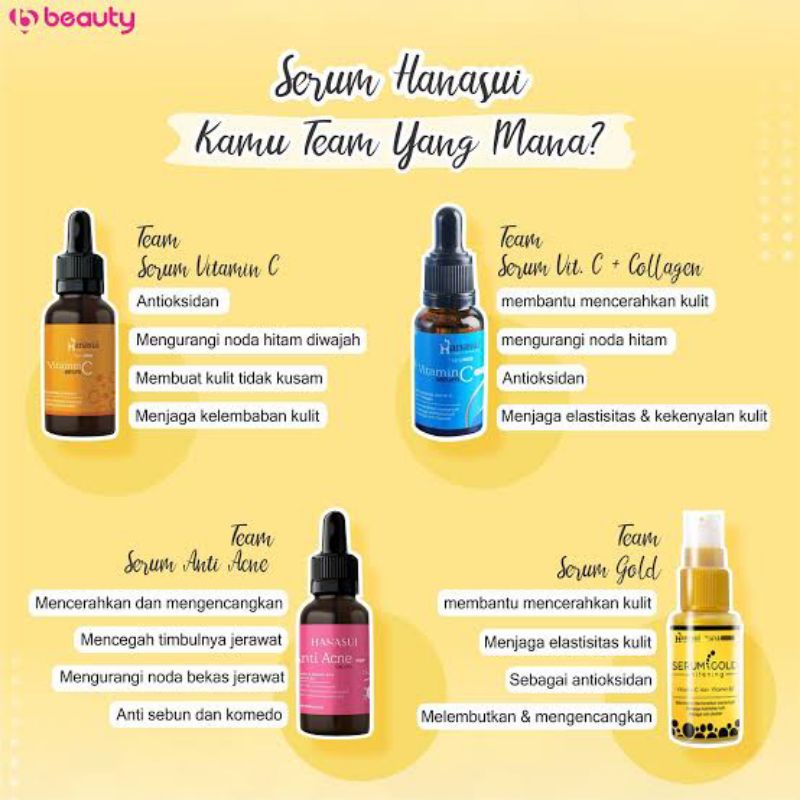 [baru] Serum hanasui gold acne vit C collagen 20ml