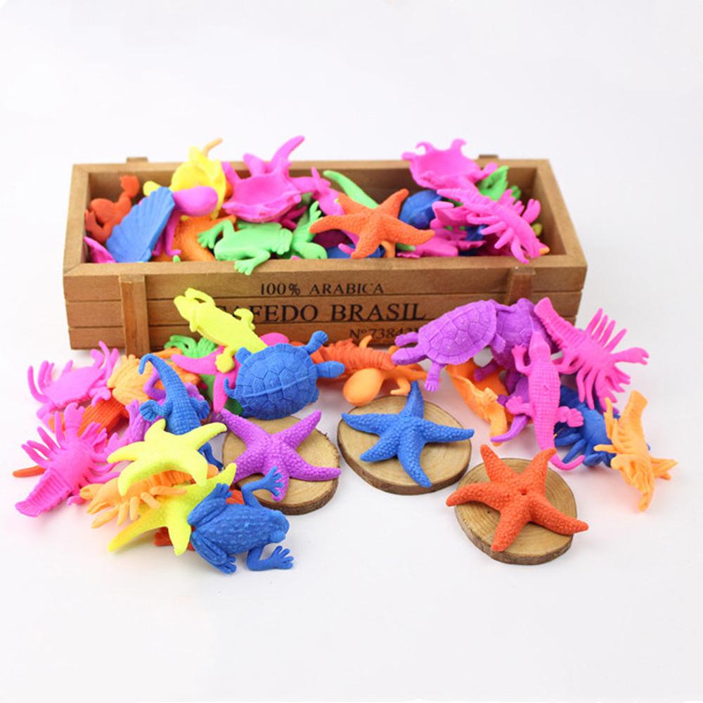 Needway Tumbuh Di Air Warna-Warni 20 Pcs Puzzle Hewan Laut Hewan Laut Mainan Ajaib Mainan Ekspanding