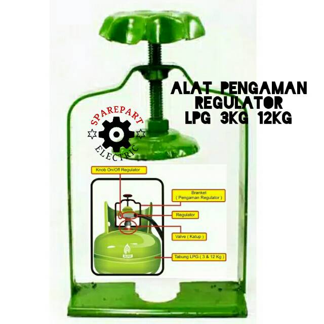 PENGAMAN PENGENCANG PENGUNCI REGULATOR TABUNG GAS LPG 12KG 3KG 5.5KG