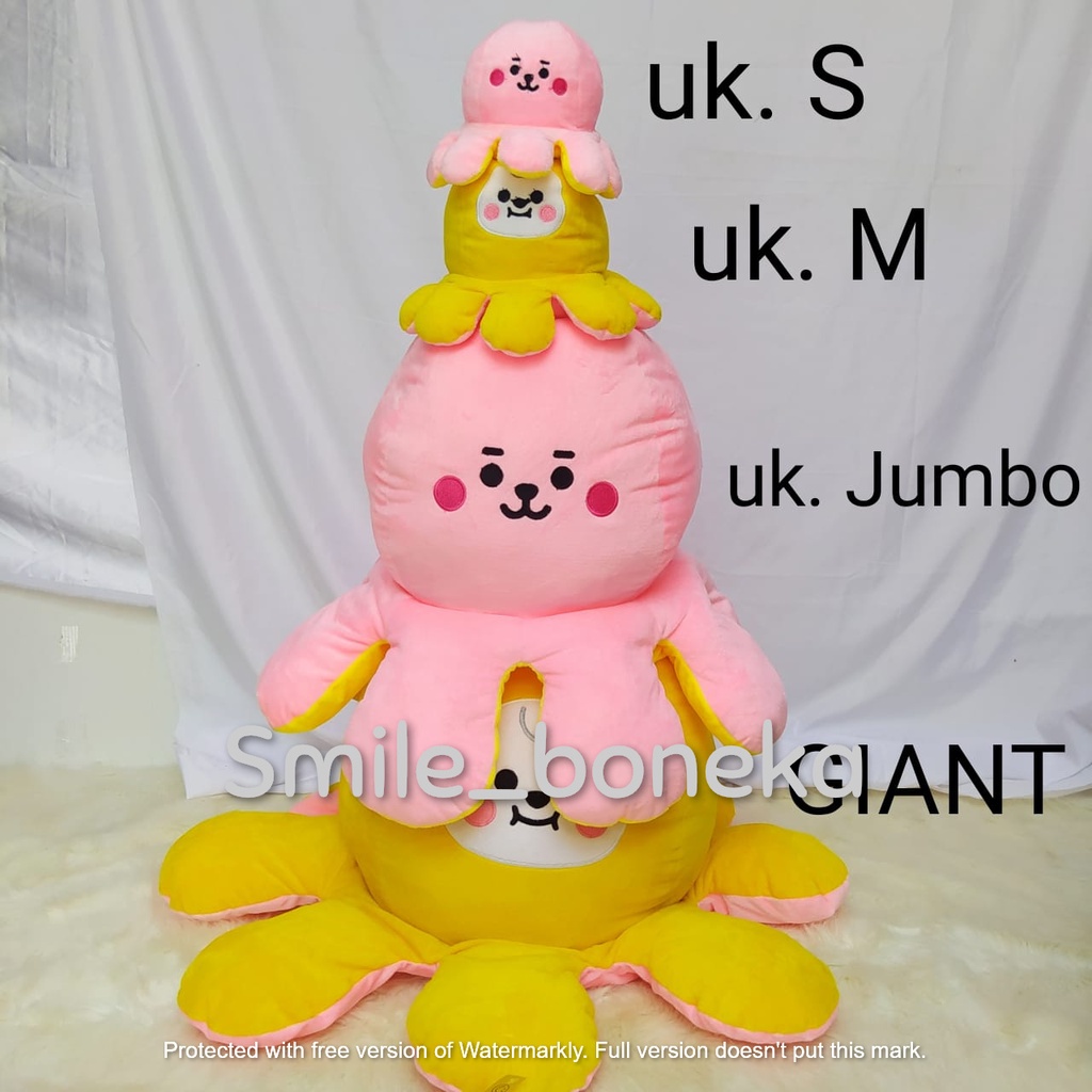 SB /Boneka Gurita Flip BT21 Unofficial /Octopus Jumbo (60x50cm)