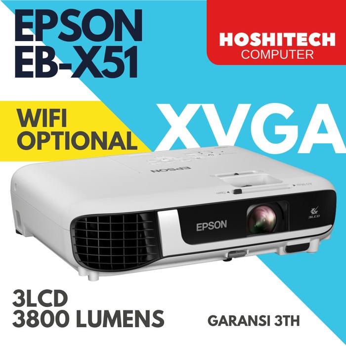 PROJECTOR EPSON EB-X51 XGA 3800 LUMENS D SUB HDMI - PROYEKTOR EPSON EB X51