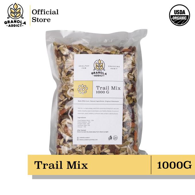 

Promo Awal tahun Trail Mix (Sunflower, Pumpkin Seeds, Almond, Raisin, Cranberry) 1000G Cuci Gudang