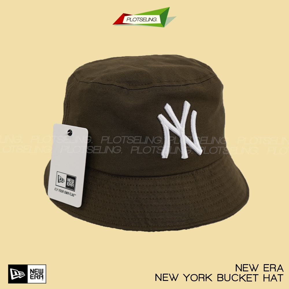 Topi BUCKET NY Unisex New York Hat Branded Original Grade Cream Coklat Hijau Hitam Merah Maroon Navy Putih Topi Pria Wanita Buket KPOP Selebgram Influencer Hijab Tidak Bolak Balik