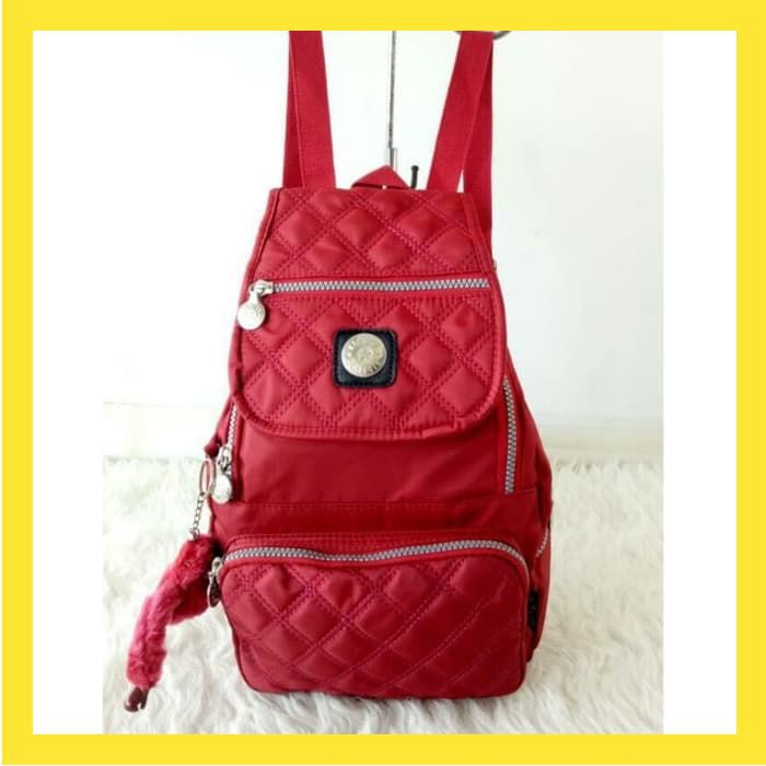TAS RANSEL KIPLING  IMPORT BAHAN PARASUT WANITA  SERBAGUNA BANYAK RESLETING RUANG KANTONG FS233