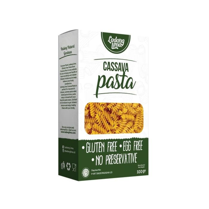 Ladang Lima Cassava Pasta Mac &amp; Cheese 115gr / Ladang lima Cassava Pasta Fusilli 100 G