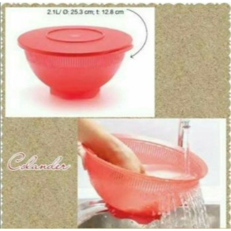 sale colander tupperware / tempat pencuci beras tupperware (1)