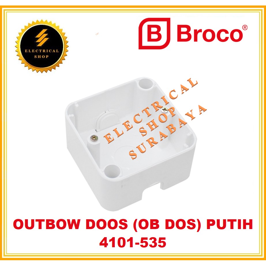 BROCO OUTBOW DOOS SEGI / PERSEGI PUTIH 4101 (GROSIR) OB DOS OPBOW DUS TEMPEL WHITE 4101-535 ORIGINAL