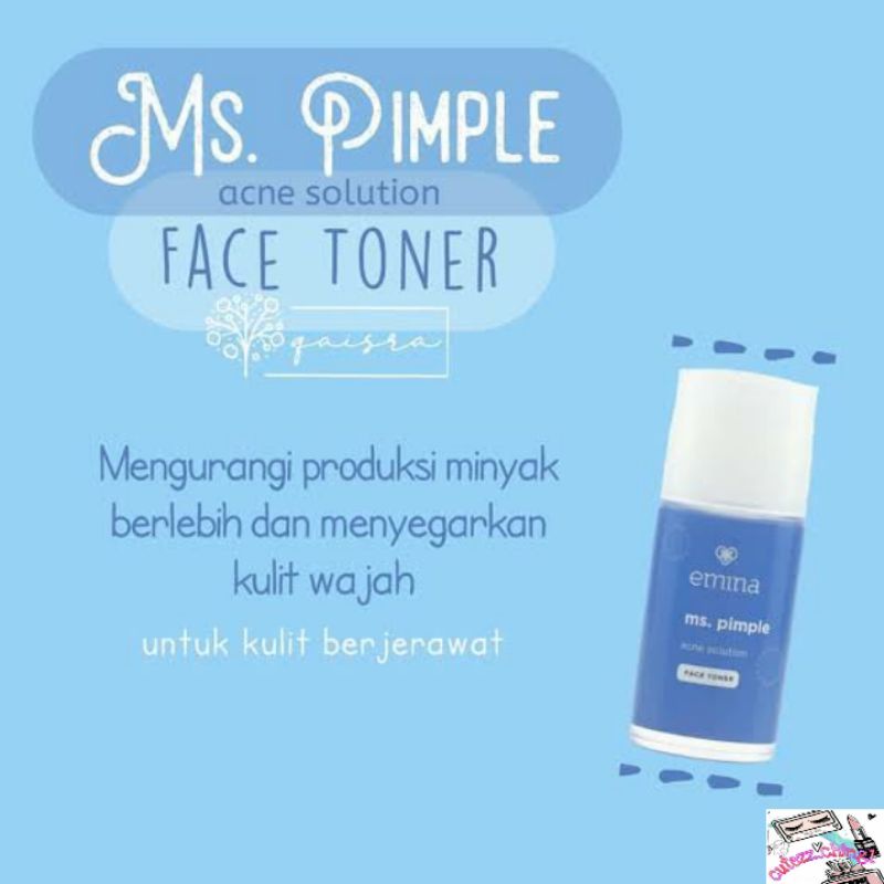 ☃️Cutezz_ching1☃️Emina Ms.Pimple Acne Solution Face Toner