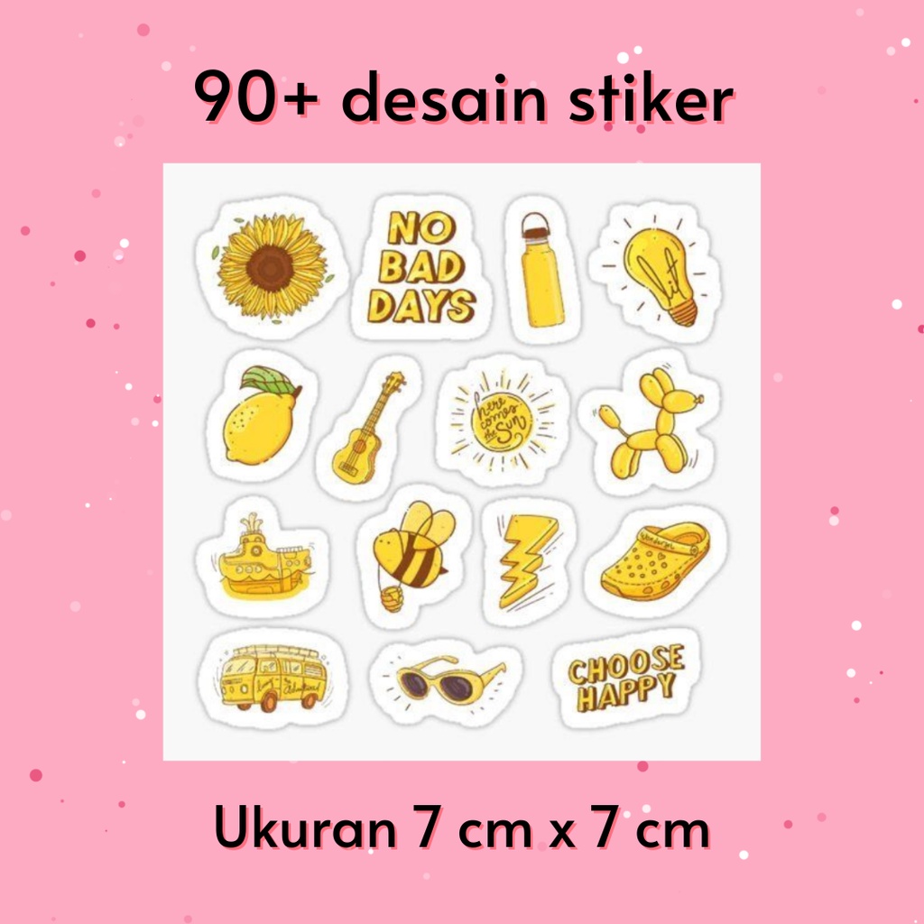 

Sticker Aesthetic Yellow Edition / Stiker Estetik 7x7 cm / Stiker Murah