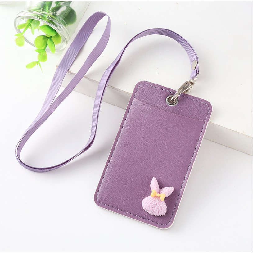 Tempat kartu eksklusif / ID card / Tag holder Dengan tali strap