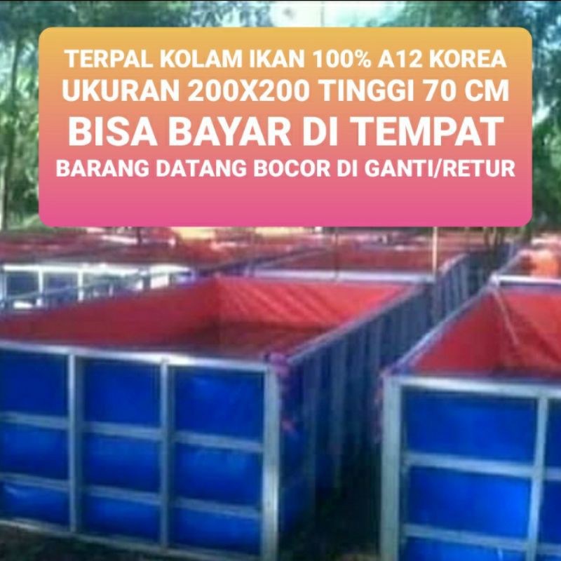terpal kolam ikan 200x100x100 a12 tebal