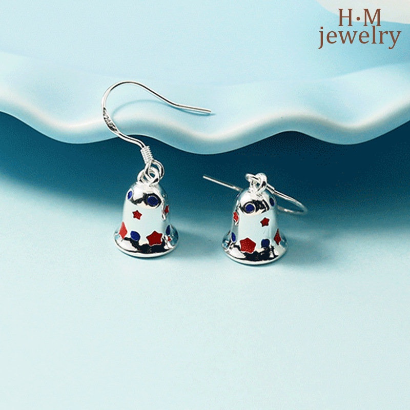 Anting Tusuk Sterling Silver 925 Model Lonceng Natal Untuk Wanita