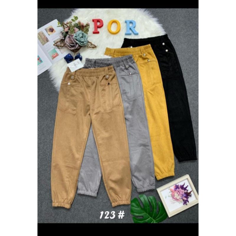 Celana wanita bahan Suede import ukuran XL