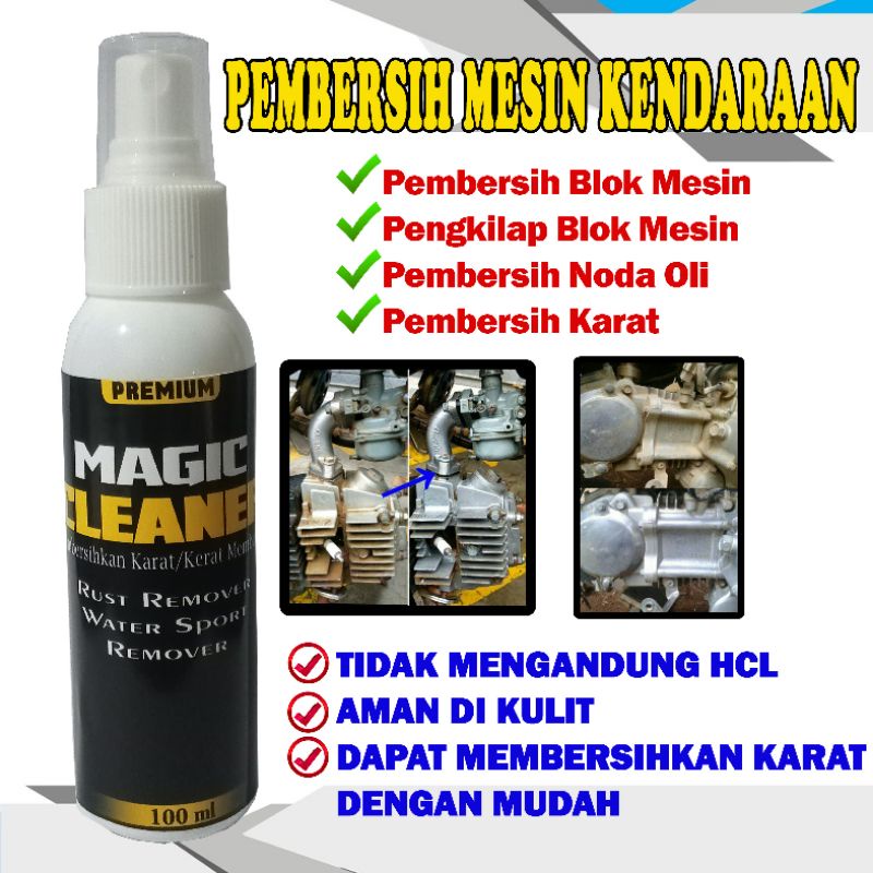 Pembersih Kerak/Karat pada Mesin Motor dan Mobil Magic Cleaner Pembersih Blok Mesin