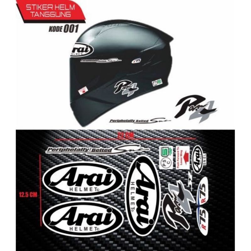 sticker helm arai/Redbull/Shoei