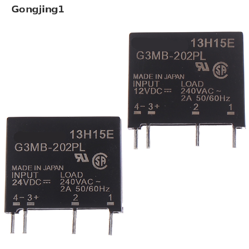 Gongjing1 1 / 2pcs Modul Relay Id G3Mb-202P Dc-Ac Pcb Ssr Solid State 12v