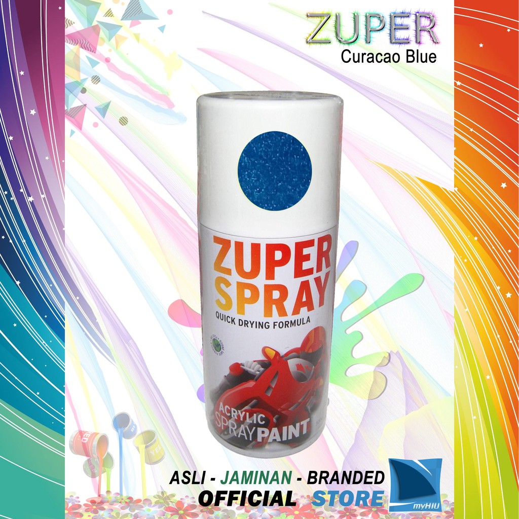 Cat Semprot Warna Biru Italy 300cc / Curacao Blue Spray Paint ZUPER