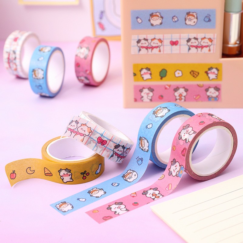 

Machita Washi tape karakter hewan sapi perah cow series