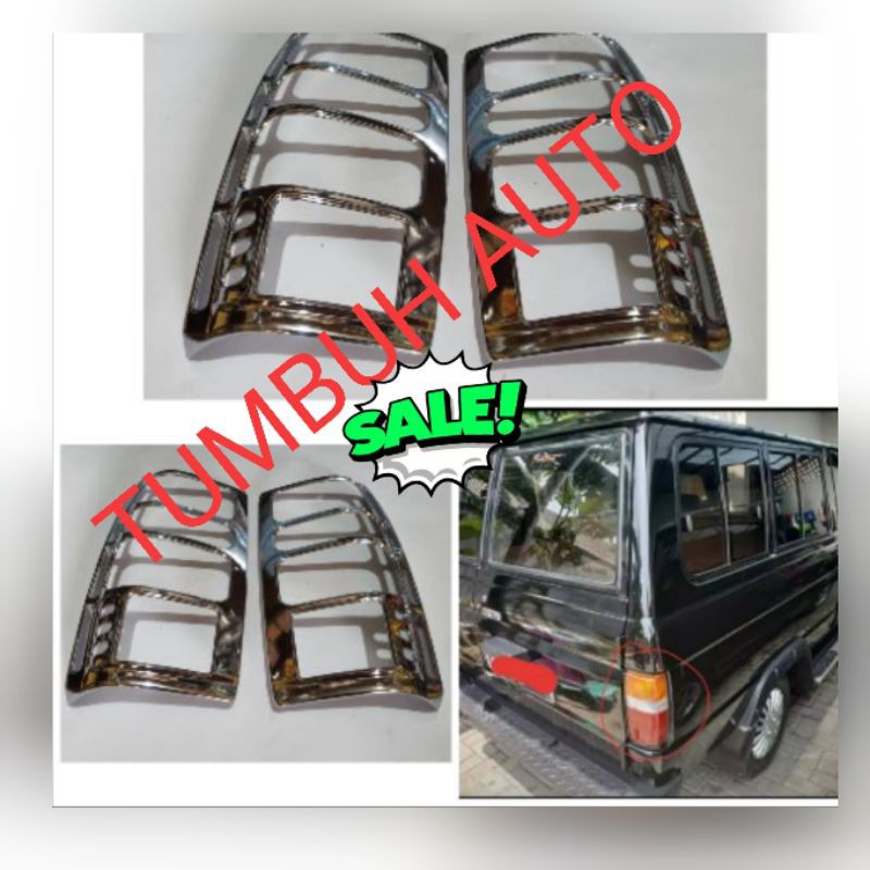 Garnish Stoplamp Lampu Belakang Toyota Kijang Super Lubang 6 G Grand Long Short KF 50 40 Set 2 Pcs